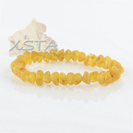 Wholesale raw nuggets amber bracelet